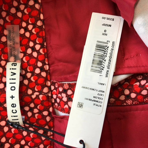 Alice + Olivia Red Wide Leg Jumpsuit - Picture 7 of 13